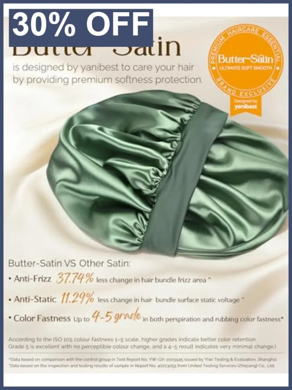 Satin Sleep Bonnet for Women, Double Layer, One Size, Hair Care